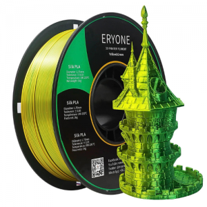 FIlamento Eryone Silk PLA Dual Amarelo e Verde 1kg