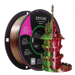 FIlamento Eryone Silk PLA Dual Vermelho e Verde 1kg